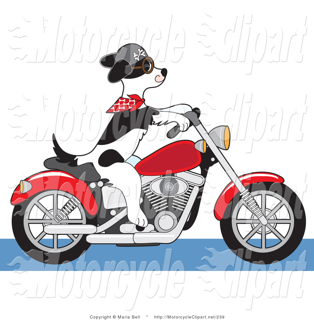 Royalty Free Stock Motorcycle Clipart Of Cartoons