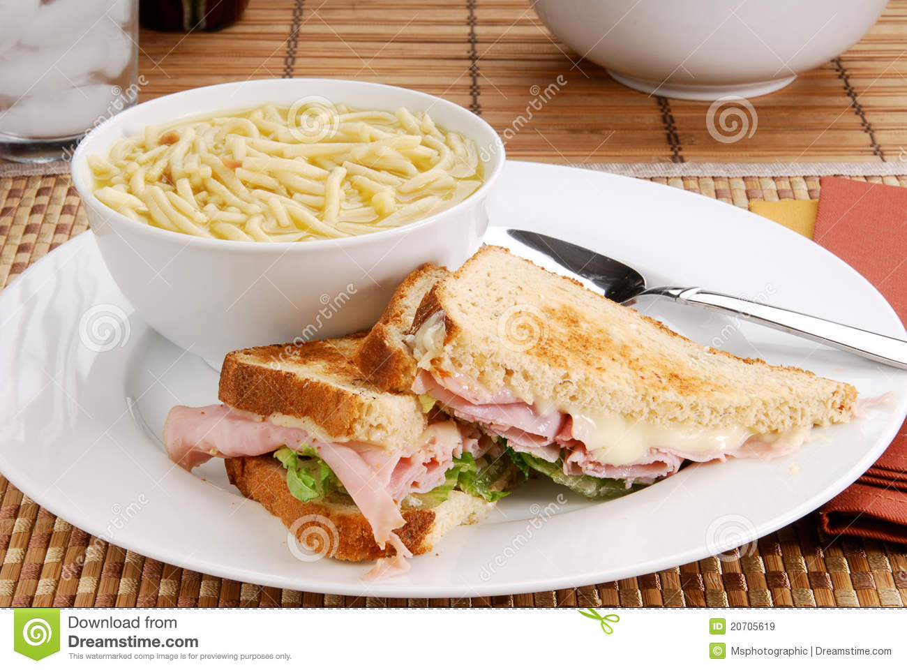 Soup And Sandwich Royalty Free Stock Images   Image  20705619