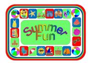 Summer Fun Board Game With Summer Clip Art  Greyscale Version Included