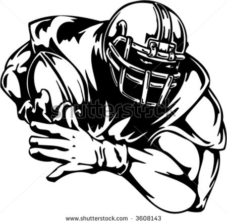 American Football Player Vector Illustration    3608143   Shutterstock