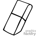 Black And White Outline Of An Eraser