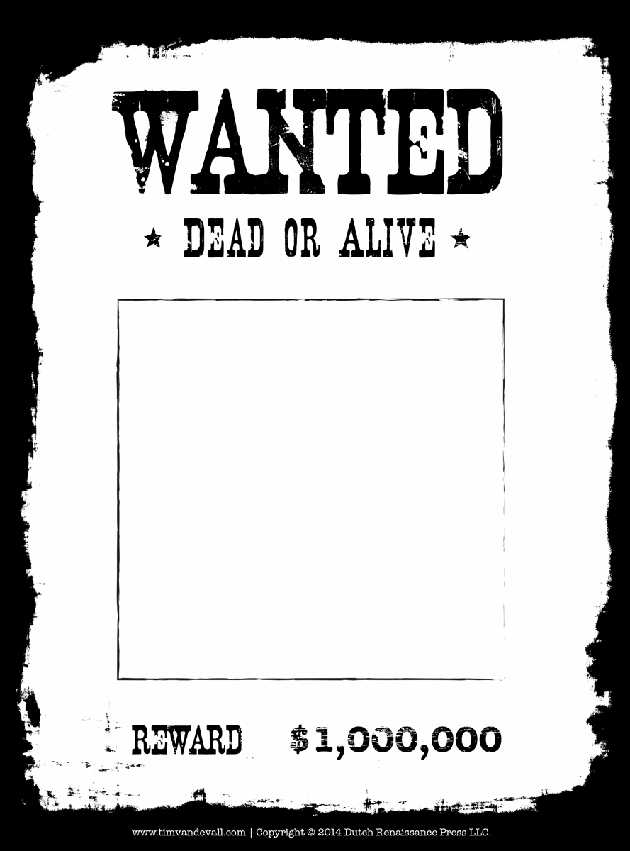 Blank Wanted Poster Template   Make Your Own Wanted Poster