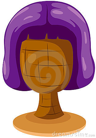 Blonde Wig Clipart Purple Wig Mannequin Head