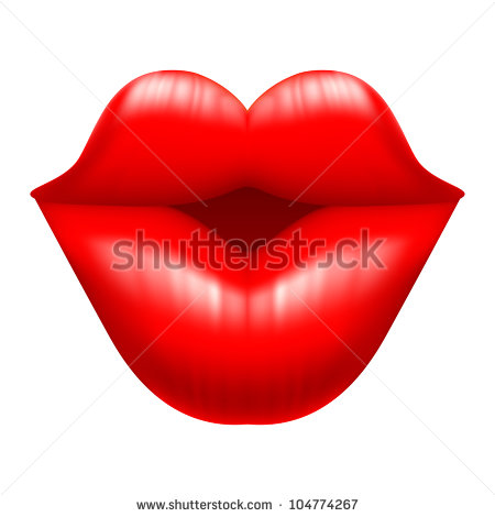 Charming Kiss  Illustration For Design On White Background   Stock