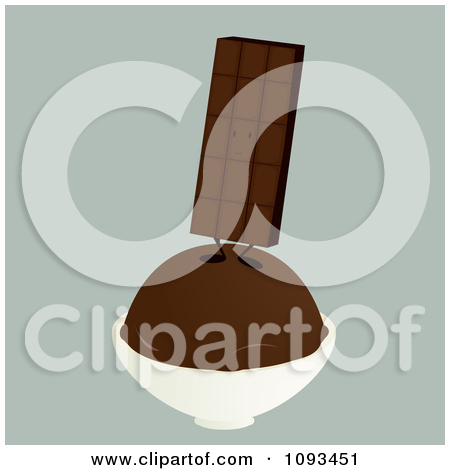 Chocolate Waffle Ice Cream Cone   Royalty Free Vector Illustration By