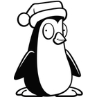 Christmas Penguin Clipart Black And White   Clipart Panda   Free