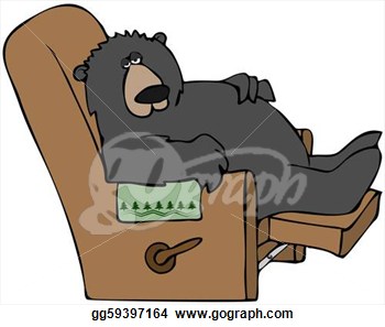 Clip Art   Hibernating Bear  Stock Illustration Gg59397164