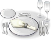Fancy Dinner Plate Clip Art Wedding Place Setting Clipart