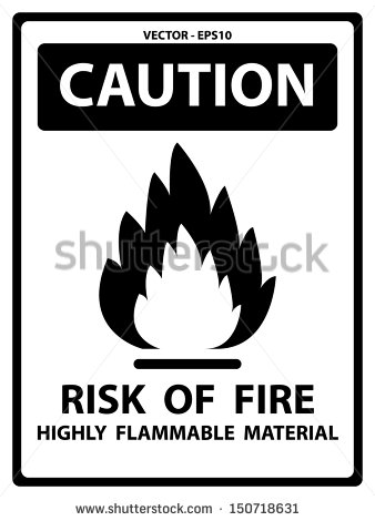 Fire Safety Clipart Black And White Vector   Black And White Caution