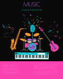 Graphic Template Jazz Blues Rock N Roll Ba Stock Photography
