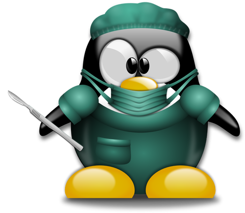 Penguin Surgeon Vector Image