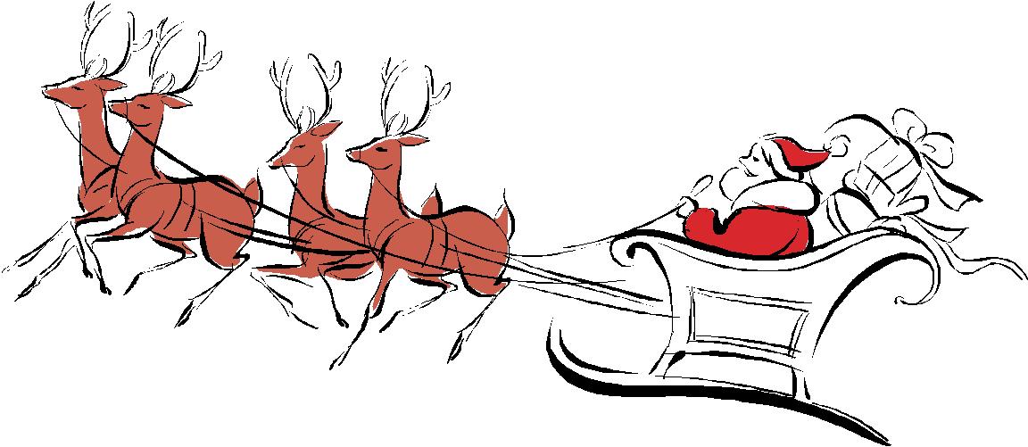 Pictures Of Santa And Reindeer