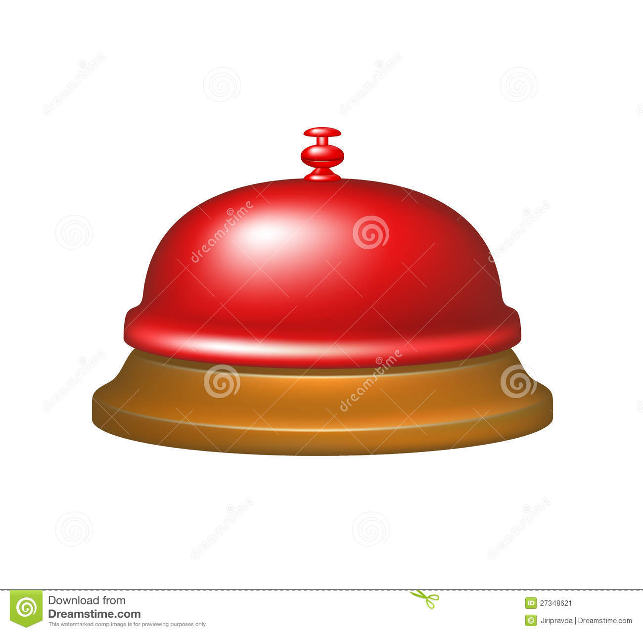 Service Bell In Red Design On White Background 