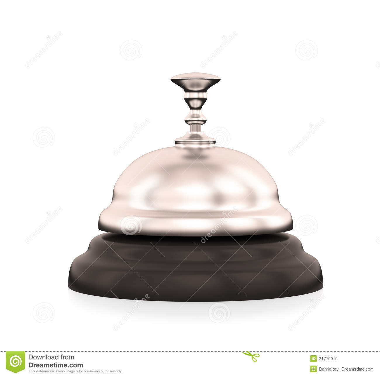 Service Bell Isolated On White Stock Photo   Image  31770910