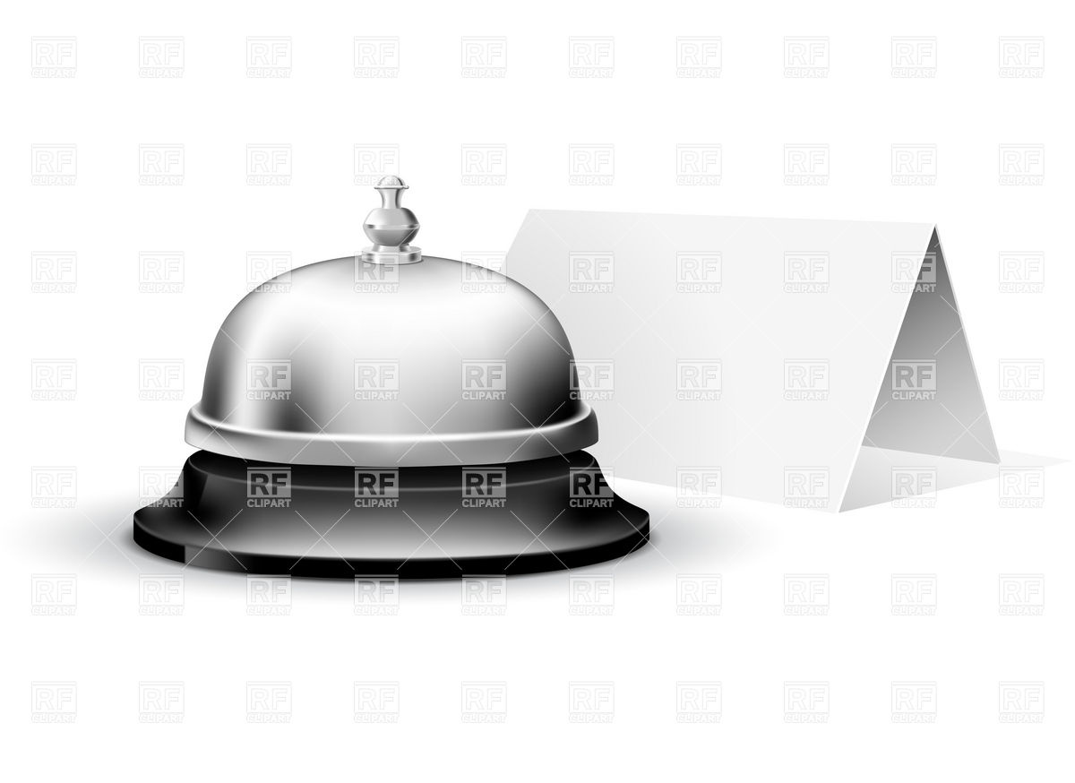 Service Bell With Blank Calling Card Made With Gradient Mesh Objects    
