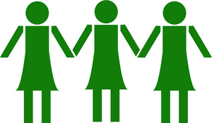 Support Clipart Female Figures Holding Hands  Womens Support Group    