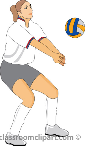 Volleyball Clipart   Volley Ball Player 03 07   Classroom Clipart