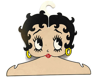 Betty Boop Clothes Hanger  Betty Boop Face  Vintage Clothes Hanger