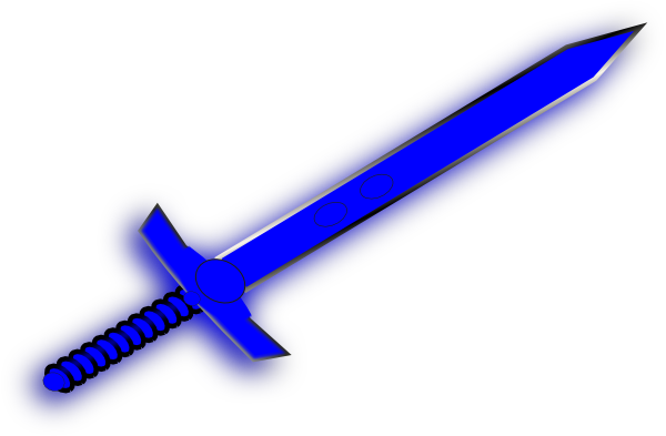 Blue Glow Sword Clip Art At Clker Com   Vector Clip Art Online