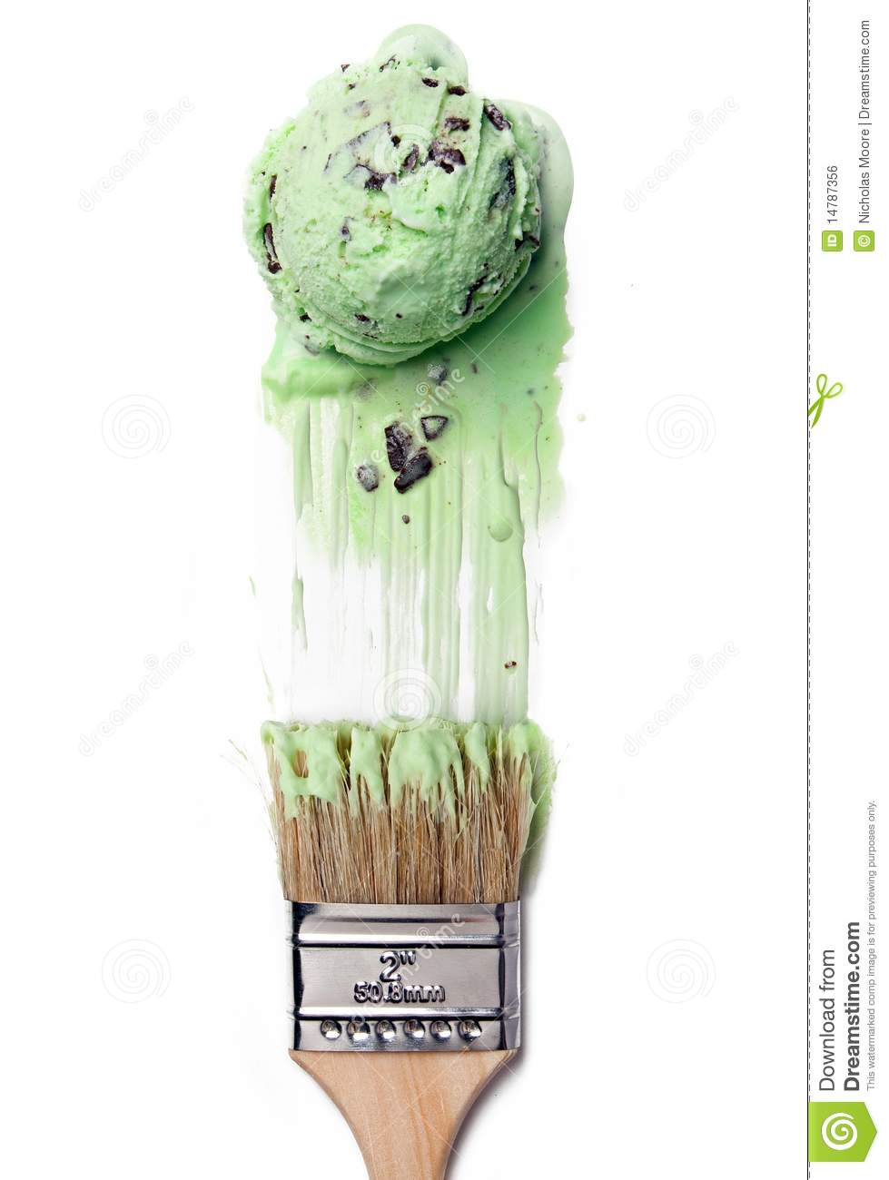 Chocolate Chip Mint Paint Royalty Free Stock Image   Image  14787356
