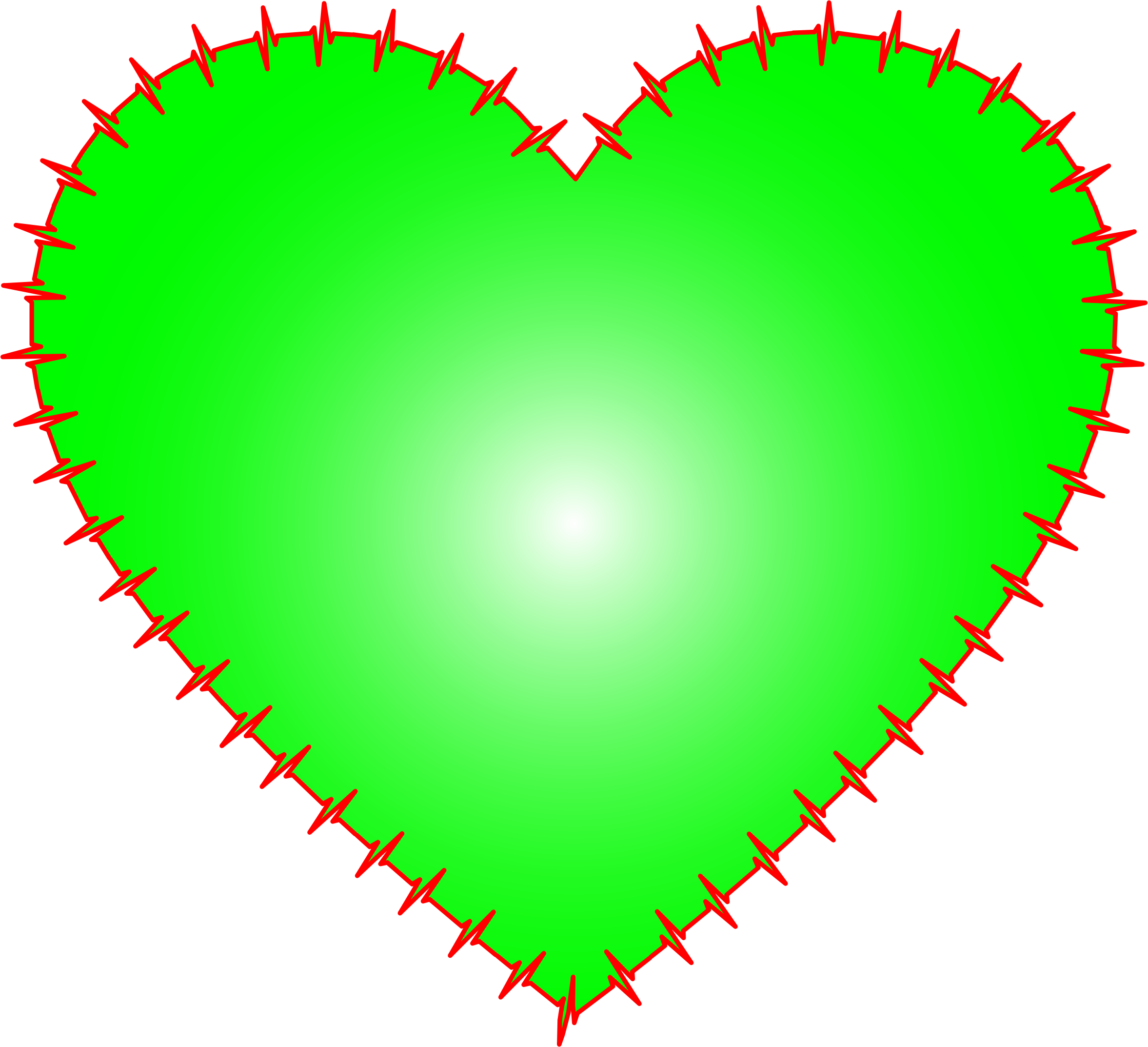 Clipart   Heart Ekg Rhythm Green