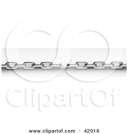 Clipart Illustration Of A Tiny Link In The Center Of A Chain By