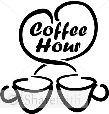 Coffee Hour With Loving Coffee Cups   Refreshments Word Art