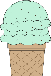 Double Scoop Mint Chocolate Chip Ice Cream Cone