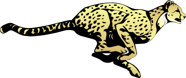 Fast Running Cheetah Clip Art At Clker Com   Vector Clip Art Online    