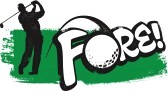 Golfer Yelling Fore  Clipart
