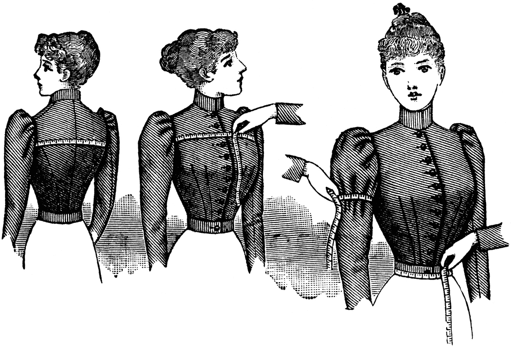 Late 19th Century Dress   Clipart Etc