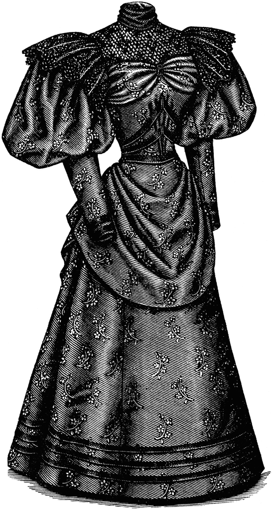 Late 19th Century Dress   Clipart Etc