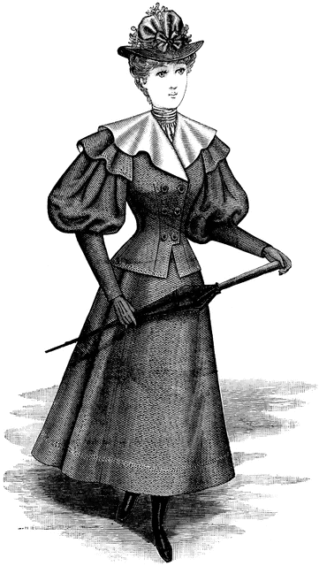 Late 19th Century Winter Dress   Clipart Etc