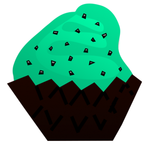 Mint Chocolate Chip Cupcake Clip Art   Cupcake Clipart