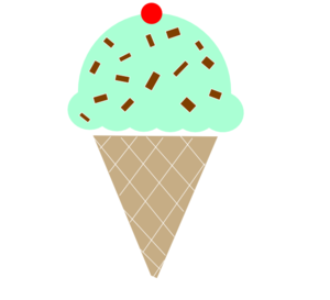 Mint Icecream W Cherry Clip Art At Clker Com   Vector Clip Art Online    