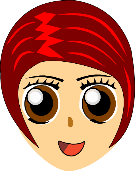 Red Hair Girl Clip Art At Clker Com   Vector Clip Art Online Royalty