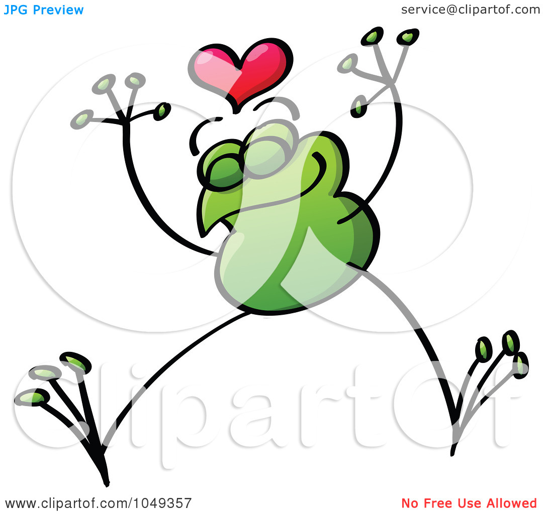 Rf  Clip Art Illustration Of A Valentine Frog In Love   6 By Zooco