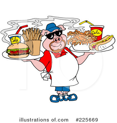 Royalty Free  Rf  Fast Food Clipart Illustration By Lafftoon   Stock