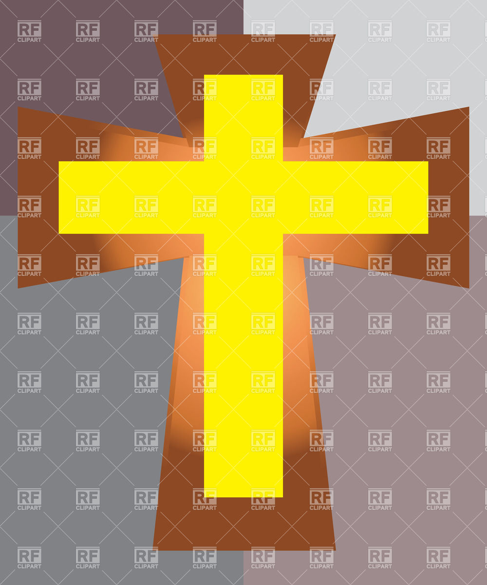 Simple Yellow Cross   Symbol Of Christianity 38459 Download Royalty    