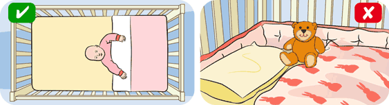 Sleep Baby At The Bottom Of The Cot And Remove Any Pillows Toys Or