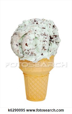 Stock Image   Mint Chocolate Chip Ice Cream  Fotosearch   Search Stock    