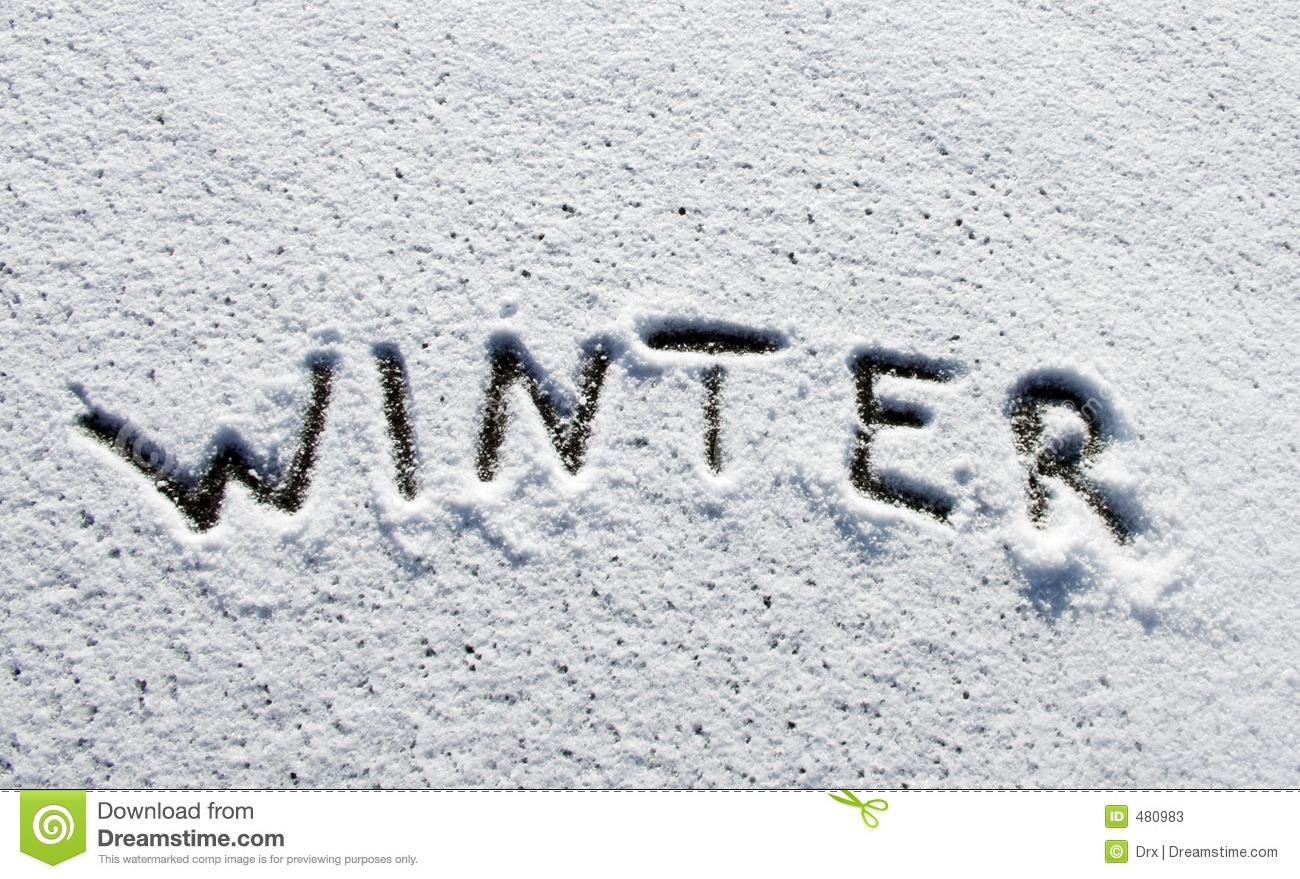Winter Words Clipart Winter Word Written On The