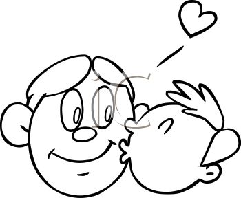 0511 1010 1915 4853 Boy Kissing His Dad On The Cheek Clipart Image Jpg
