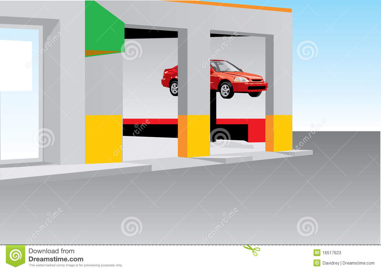 Auto Garage Clipart Clip Art Illustration Of A Car