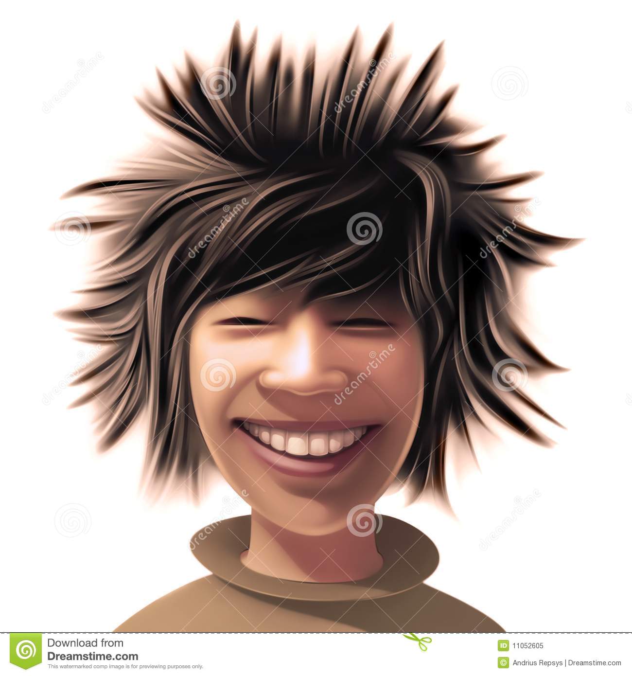 Boy With A Wild Hair Style Royalty Free Stock Photo   Image  11052605