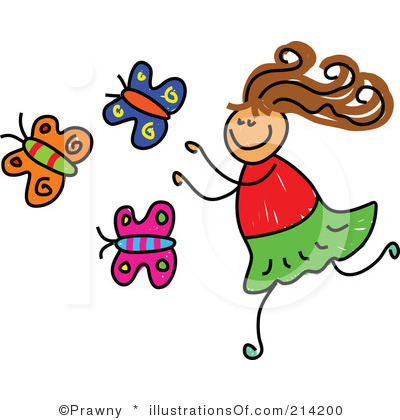 Chase Clipart Royalty Free Chasing Butterflies Clipart Illustration