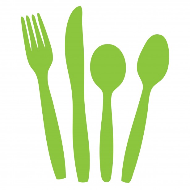 Cutlery Set Green Clipart By Karen Arnold