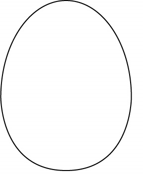 Egg Template Or You Could Just Draw An Egg Outline On Paper