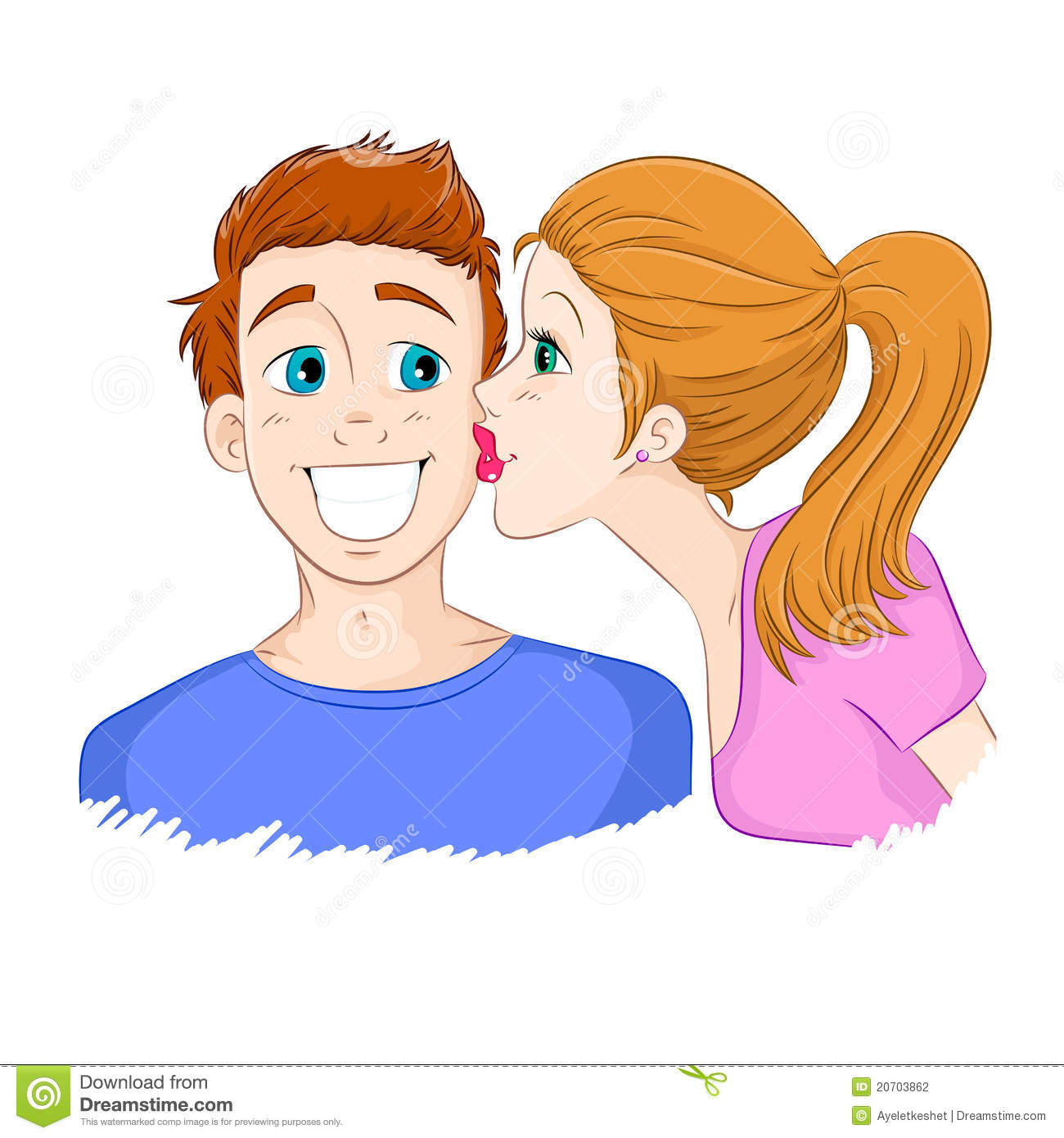 Kiss On Cheek Clipart