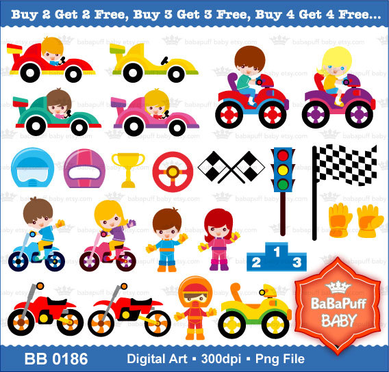 Motorbike Racing Clip Art Personal And Small Commercial Use  Bb 0186